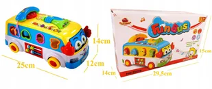 LUXMA INTERAKTYWNY AUTOBUSIK Z TELEFONEM KLOCKI 2201P 2201 - Samochody i pojazdy dla dzieci - miniaturka - grafika 2