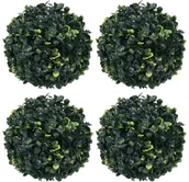 Sztuczne kwiaty - vidaXL Kule sztucznego bukszpanu, 4 szt., 12 cm 315467 - miniaturka - grafika 1