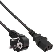 Kable komputerowe i do monitorów - InLine Kabel zasilający Kabel Zasilający Typ F German kątowy C13 IEC żeński czarny 7m 16655L - miniaturka - grafika 1