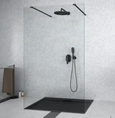 Kabiny prysznicowe - Besco Aveo Due Black 120x195 ADB-120-195C - miniaturka - grafika 1