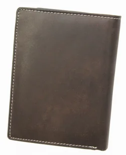 Cefirutti Portfel Męski Skórzany Skóra Licowa Duży Pionowy Bez Zapięcia Dwa Listki Z Zapinką Wewnątrz Matowy HT 75699 - Portfele - miniaturka - grafika 3