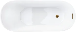 Corsan Wanna wolnostojąca Estella 160 cm z wykończeniem różowe złoto S-302LRG - Wanny - miniaturka - grafika 4