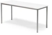 Meble do szkół i przedszkoli - AJ Produkty Stół SONITUS, 1400x600x720 mm, laminat biały, szary aluminium - miniaturka - grafika 1