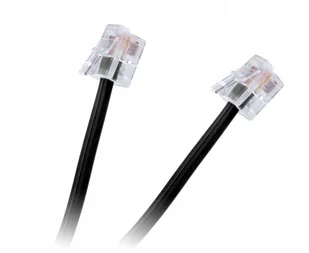 NoName Kabel telefoniczny prosty 7m Czarny TEL0033-7,5 - Kable miedziane - miniaturka - grafika 2
