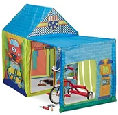 Namioty i tipi dla dzieci - Relaxdays Relaxdays Namiot do zabawy Autowerkstatt, z uprawą, namiot dziecięcy duży, do wewnątrz i na zewnątrz, namiot do raczkowania, wys. x szer. x gł.: 109 x 146 x 75 cm, kolorowy 10042326 - miniaturka - grafika 1