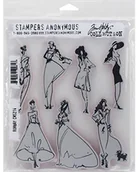 Pozostałe akcesoria dla plastyków - Stampers Anonymous_AGW "stok" Anonymous _ AGw pieczątki, motyw: kwiaty w kształcie serca, szary CMS-214 - miniaturka - grafika 1