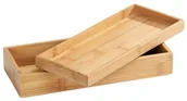 Półki łazienkowe - Wenko Komplet tac łazienkowych TERRA bambus 2 sztuki 23917100 - miniaturka - grafika 1