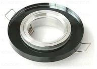 Oprawy, klosze i abażury - KOLORENO Oprawa Halogenowa Led Sufitowa Okrągła Stała Szklana Czarny OS_VX_OSS_CZARNY - miniaturka - grafika 1