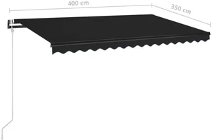 VidaXL Lumarko Automatycznie zwijana markiza, LED i czujnik wiatru, 400x350 cm! 3069194 VidaXL - Markizy - miniaturka - grafika 31