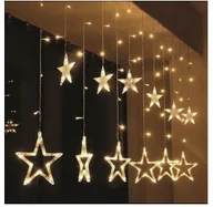 Oświetlenie świąteczne - Solight Solight 1V227 - LED Świąteczna kurtyna 3,3 m 77xLED/3xAA - miniaturka - grafika 1