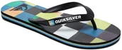 Buty dla chłopców - Quiksilver japonki ęce MOLOKAI RESIN CHECK Y Black/Blue/Green XKBG - miniaturka - grafika 1