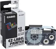 Papier do drukarek - Casio Taśma XR-18SR1 czarny druk/srebrny podkład 18mm XR-18SR1 - miniaturka - grafika 1