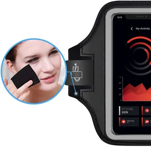 Alogy Etui do biegania WaterProof Sport ArmBand wodoodporna opaska na ramię do telefonu 6.5 cali Czarna 13861X1 - Etui i futerały do telefonów - miniaturka - grafika 6