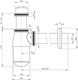 Deante Syfon umywalkowy butelkowy NHC 031I NHC 031I - Syfony - miniaturka - grafika 5