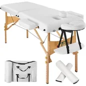 Stoły i łóżka do masażu - TecTake 2-strefowy stół do masażu z wyściółką 7,5 cm i drewnianą 400419 - miniaturka - grafika 1