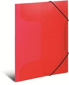 Teczki i skoroszyty - Herma HERMA 19500 teczka z gumowymi-Eckspanner, tworzywo sztuczne, 1 sztuki, przezroczyste, czerwony DIN A4 19504 - miniaturka - grafika 1
