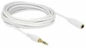 Kable - Delock kabel wtyczka 3 pin przedłużka 3,5 mm wtyczka > gniazdo 5,0 m biała - miniaturka - grafika 1