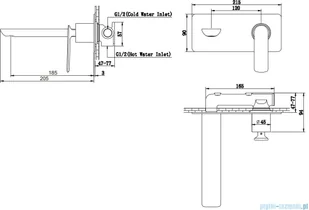 Kohlman Experience black bateria podtynkowa umywalkowa czarny mat QW185EB | - Baterie podtynkowe - miniaturka - grafika 2