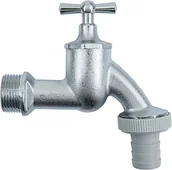 Węże ogrodowe i zraszacze - Cornat t300502 wypływu zawór 3/4 cala, z przetyczką, matowy chrom - miniaturka - grafika 1