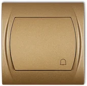 Wyłączniki światła i elektryczne - Karlik LOGO Łącznik zwierny dzwonek podświetlany 8LWP-4L, kolor złoty metalik 8LWP-4L - miniaturka - grafika 1