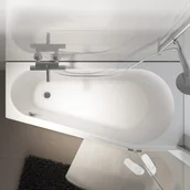 Wanny z hydromasażem - Riho Riho Delta Wanna narożna asymetryczna z hydromasażem AIR lewa 160x80 cm biała BB83005A1GH1009 - miniaturka - grafika 1