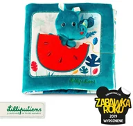 Zabawki interaktywne dla dzieci - Lilliputiens LILLIPUTIENS Książeczka z mini-przytulanką wielofunkcyjna "Tato gdzie jesteś$11" Nosorożec Marius 12 m+ 83099 - miniaturka - grafika 1