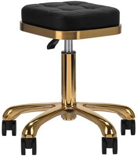 ACTIVESHOP Taboret Kosmetyczny M-1645 Złoto Czarny 10003_137482 - Krzesła i taborety kosmetyczne - miniaturka - grafika 5