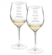 Kieliszki - Murrano Kieliszki szklane do wina zestaw x2 grawer wiecznie młoda wiecznie 2xSKIV-002 - miniaturka - grafika 1
