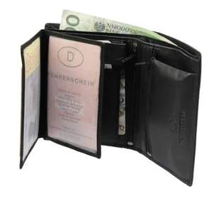 BAG Street Portfel Męski Skórzany Skóra Naturalna Duży Pionowy Bez Zapięcia Zapinka Wewnątrz Dwa Skrzydełka Pionowy Suwak 575 C - Portfele - miniaturka - grafika 4