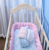 Ochraniacze do łóżeczka - Ochraniacz Otulacz do łóżeczka warkocz 2m - miniaturka - grafika 1