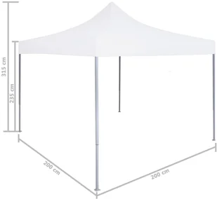vidaXL Profesjonalny, składany namiot imprezowy, 2x2 m, stal, biały - Pawilony ogrodowe - miniaturka - grafika 17