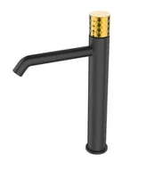 Baterie umywalkowe - Sea-Horse Bateria OVE BLACK+GOLD umywalkowa stojąca wysoka czarny mat/złoty BJV304/1B-R1 - miniaturka - grafika 1