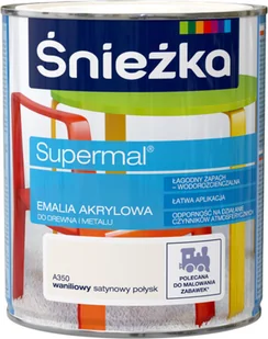 ŚNIEŻKA Supermal Emalia Akrylowa Satynowy Połysk migdałowy 0,8 L - Emalie - miniaturka - grafika 8