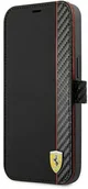 Etui i futerały do telefonów - Ferrari FESAXFLBKP13XBK iPhone 13 Pro Max 6,7" czarny/black book On Track Carbon Stripe - miniaturka - grafika 1