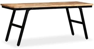 vidaXL Ławka z drewna odzyskanego, tek i stal, 110x35x45 cm vidaXL - Ławki do przedpokoju vidaXL Ławka z drewna odzyskanego, tek i stal, 110x35x45 cm vidaXL - Ławki do przedpokoju - miniaturka - grafika 9