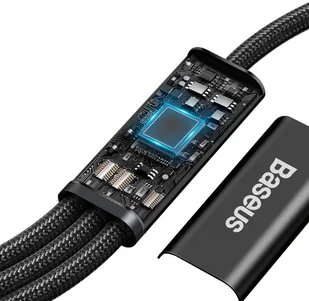 Baseus Kabel 3w1 Rapid Series USB-C do micro USB Lightning USB-C PD 20W 1.5m Czarny CAMLT-SC01 - Kable USB - miniaturka - grafika 6