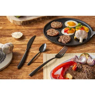 Orion Sztućce CZARNE Black Luxury zestaw sztućców 24 el. 143689 - Zestawy sztućców - miniaturka - grafika 2