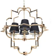 Lampy sufitowe - Lumina Deco Deco LAMPA WISZĄCA NOWOCZESNA CZARNO-ZŁOTA BALTIMORE W4 LDP 8020-4 (GD+BK) - miniaturka - grafika 1