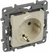 Gniazdka elektryczne - Legrand Gniazdo wtyczkowe Niloe 764639 schuko pojedyncze z uziemieniem kremowe - miniaturka - grafika 1