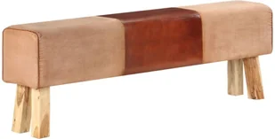 VidaXL Lumarko Kozioł gimnastyczny, 160 cm, brązowy, skóra i drewno mango 320608 VidaXL - Ławki do przedpokoju - miniaturka - grafika 13