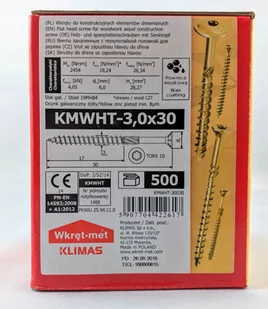 Wkręty Ciesielskie Do Drewna 3,0x30 Torx 500szt - Wkręty - miniaturka - grafika 2