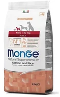 Sucha karma dla psów - Monge Mini Adult Łosoś z ryżem 2,5 kg - miniaturka - grafika 1