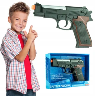 Pistolet policyjny z polskim modułem dźwiękowym - Zabawy w naśladowanie dorosłych - miniaturka - grafika 3