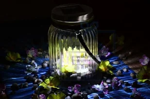 Garthen Zestaw 3 lampionów solarnych szklanych - Lampy ogrodowe - miniaturka - grafika 3