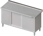 Stoły gastronomiczne - Stalgast Stół przyścienny z szafką L) drzwi suwane 1700x700x850 mm 980567170 - miniaturka - grafika 1