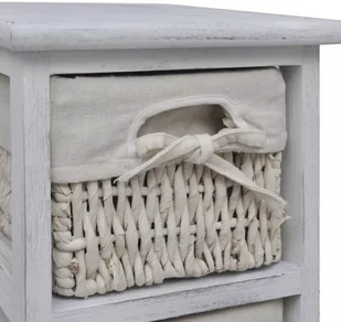 Drewniany regał z 5 koszykami biały - Szafki łazienkowe - miniaturka - grafika 13