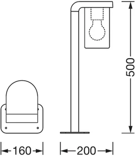 LEDVANCE Endura Classic Cascade cokołowa bursztyn - Lampy ogrodowe - miniaturka - grafika 4