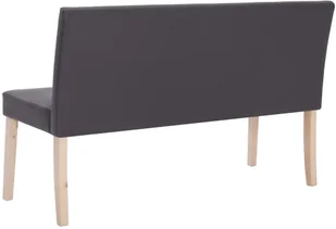 vidaXL Ławka, 139,5 cm, szara, sztuczna skóra vidaXL - Ławki do przedpokoju - miniaturka - grafika 7