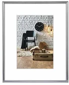 Ramki na zdjęcia - Hama Sevilla ramka na zdjęcia 30 x 40 cm (ramka na zdjęcia z wkładką passe-partout 20 x 27 cm, ramka z tworzywa sztucznego z wysokiej jakości szkłem do zawieszenia) srebrno-matowa 00066435 - miniaturka - grafika 1
