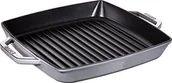 Patelnie - Staub 40511 patelnia do grillowania  785  0 prostokątny z dwoma uchwytami, żeliwo, szara, 33 cm 40511-785-0 - miniaturka - grafika 1